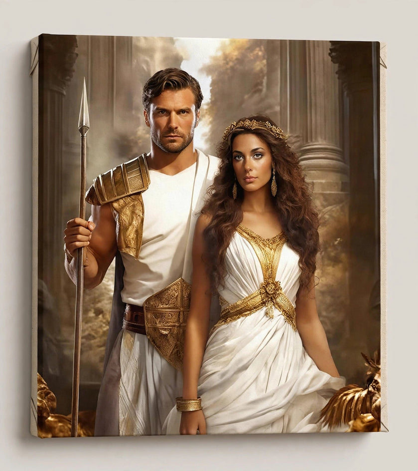 Quadro canvas Quadro Personalizado de Casal — Deuses Antigos - foto principal