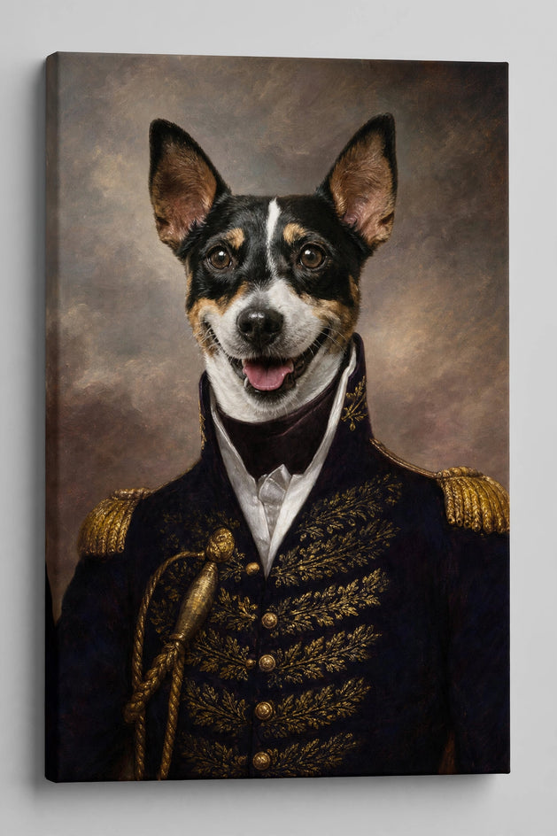 Quadro canvas Conde Elegante — Retrato Real Personalizado para Pet - foto principal