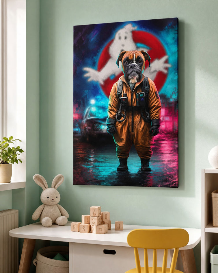 Cachorro Caça-Fantasmas — Quadro Personalizado de Cachorro
