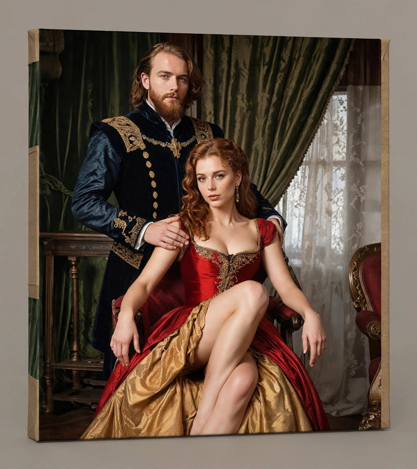 Quadro canvas Quadro Personalizado de Casal — Uniforme de Gala - foto principal