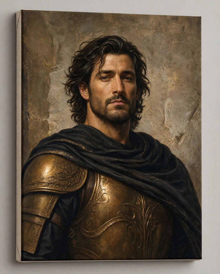 Quadro canvas Homem Cavaleiro de Bronze — Quadro Personalizado de Homem - foto principal