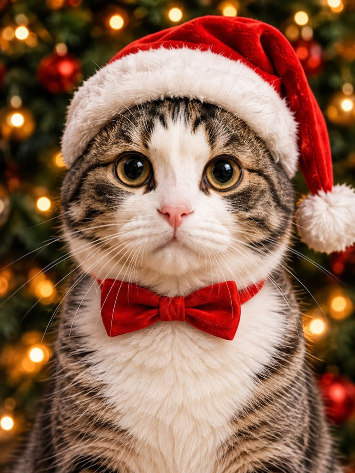 Quadro de Natal Personalizado — Gravata Borboleta - SUA FOTO VIROU ARTE
