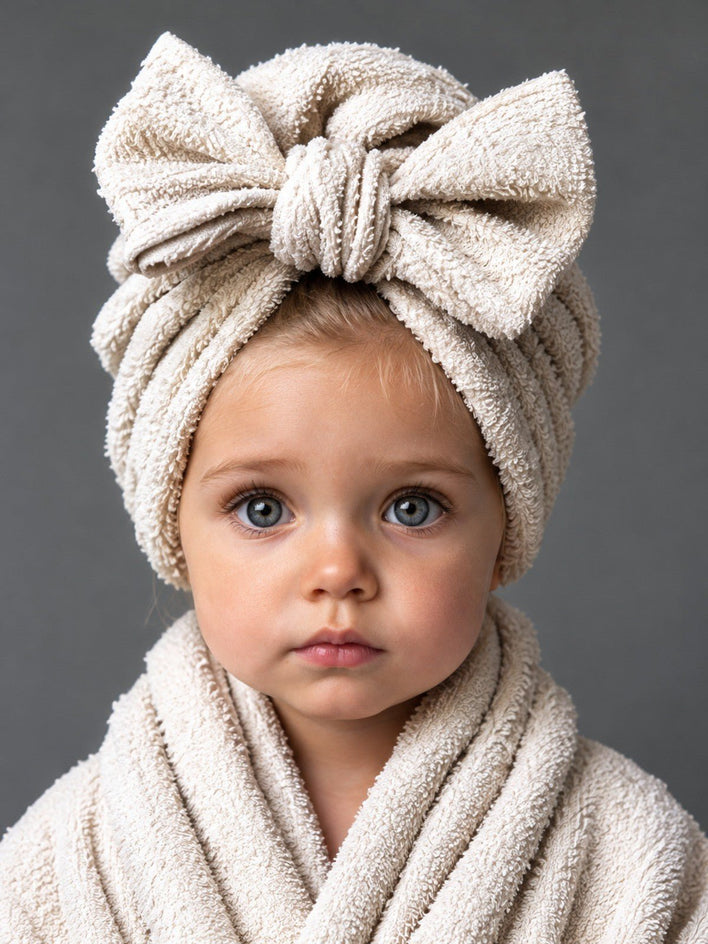 Bebê de Toalha com Laço Grande - SUA FOTO VIROU ARTE