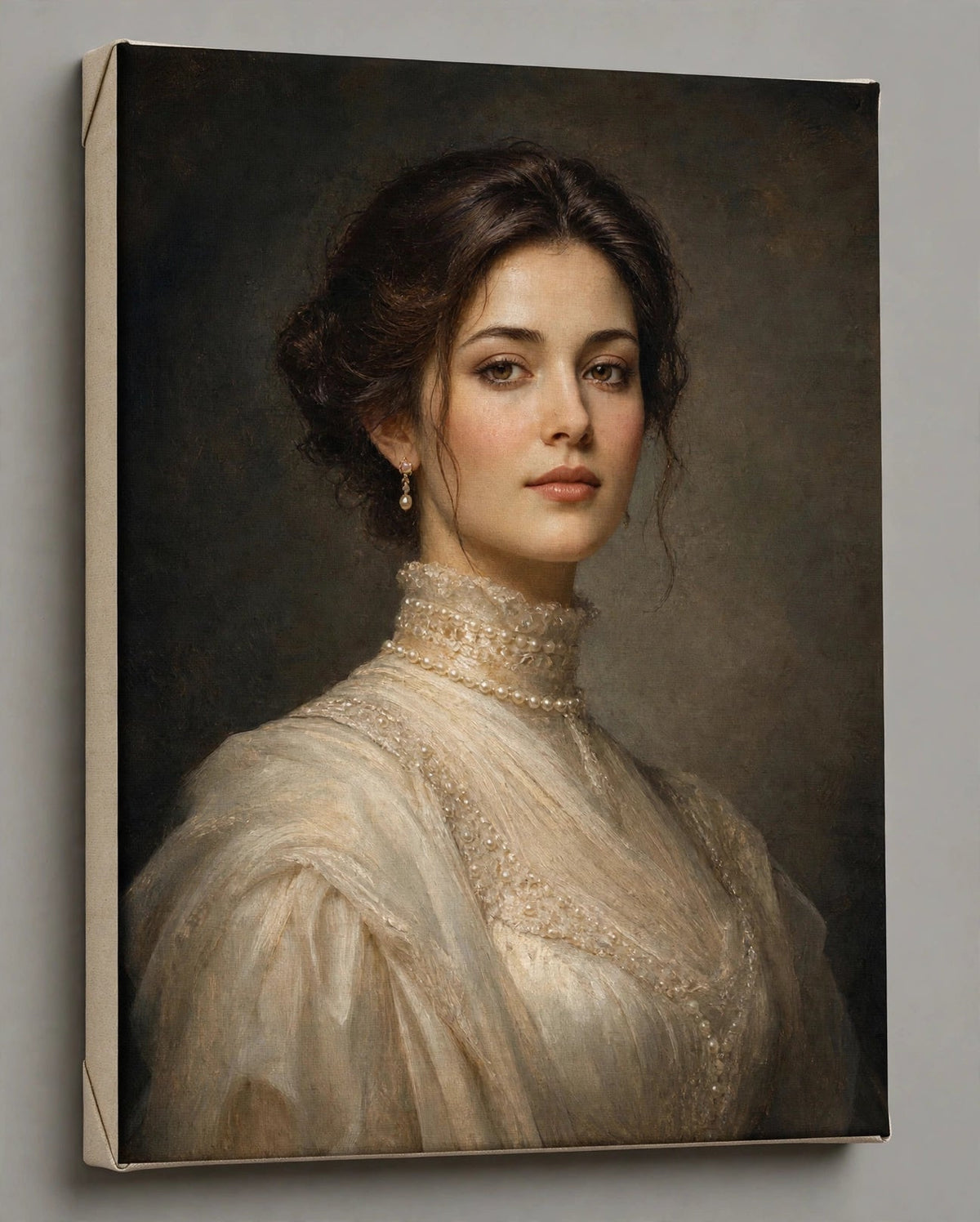 Mulher Dama de Pérolas — Quadro Personalizado de Mulher