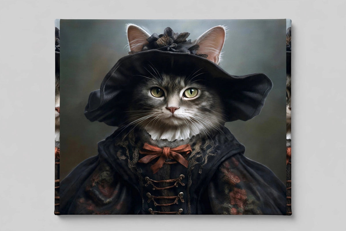 Quadro Personalizado de Pet — Gato Bruxo