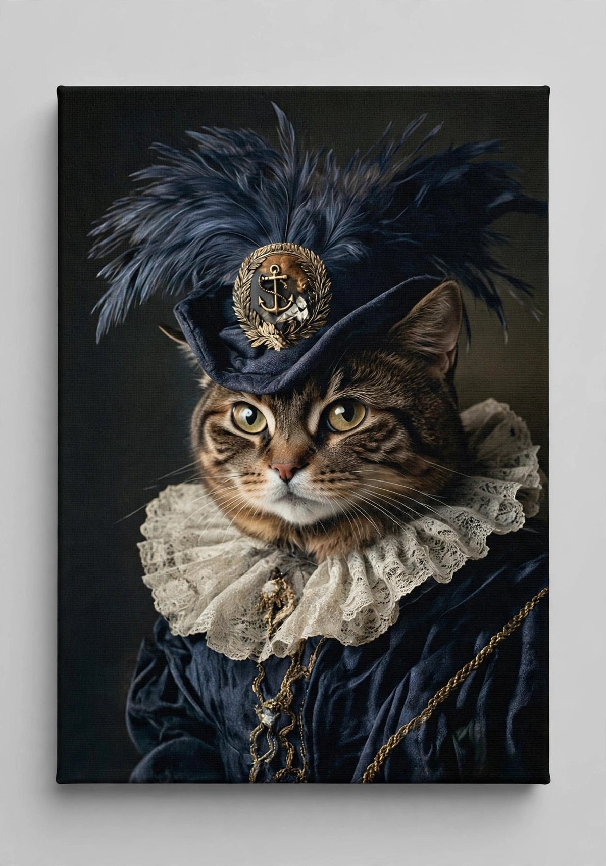 Quadro Personalizado de Pet — Gato Oficial da Marinha