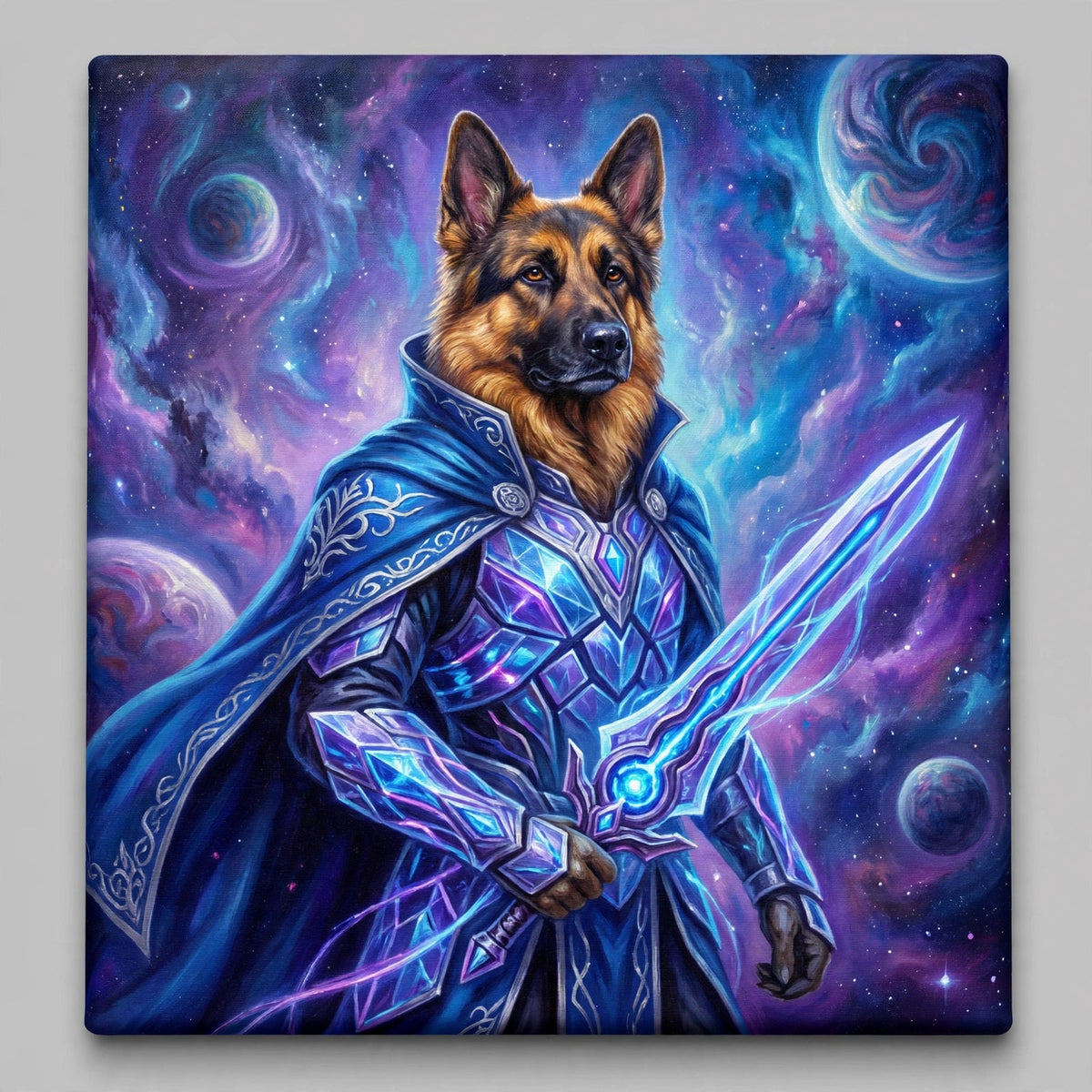 Cachorro Cavaleiro Cósmico — Quadro Personalizado de Cachorro