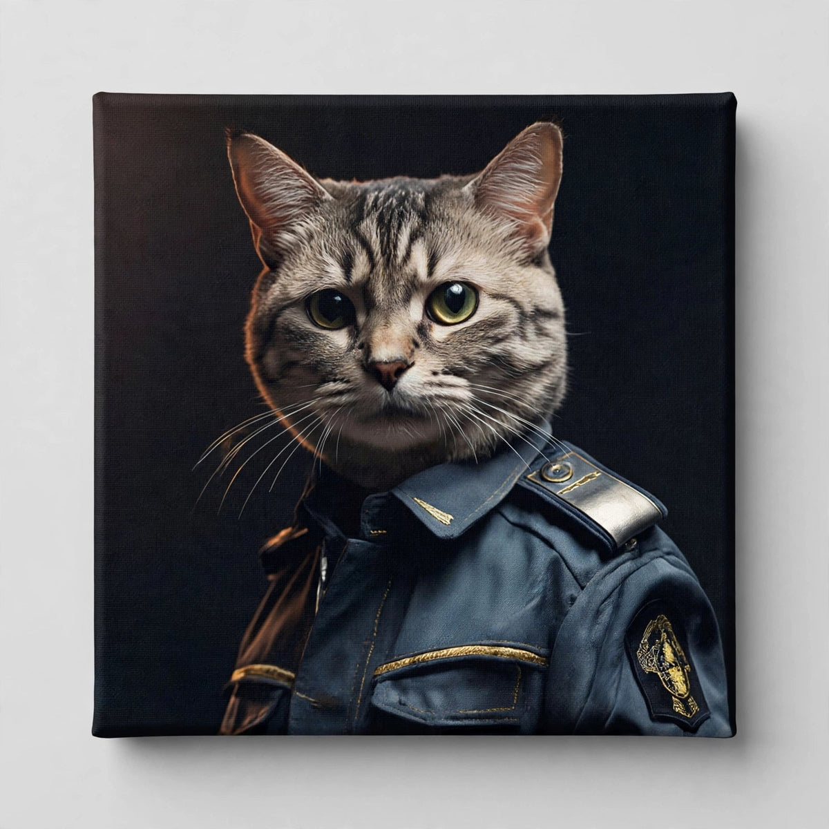 Quadro Personalizado de Pet — Gato Policial
