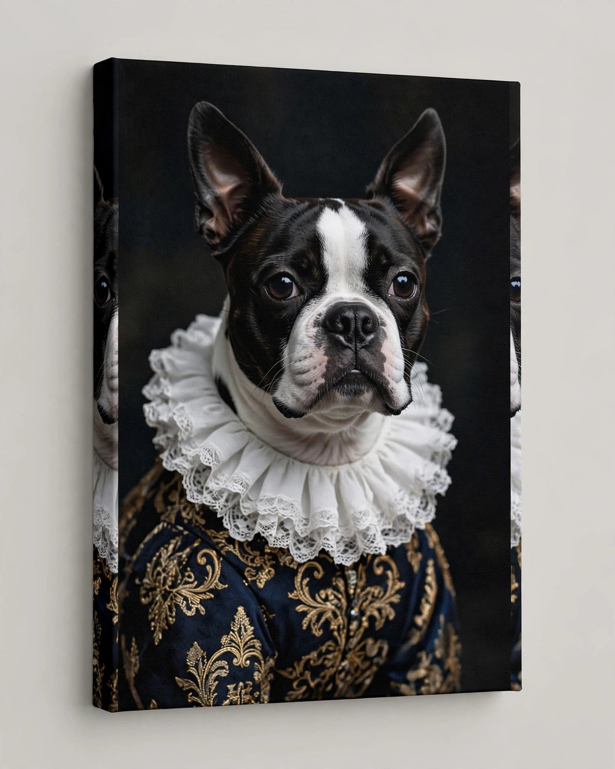 Quadro Personalizado de Pet — Boston Noturno