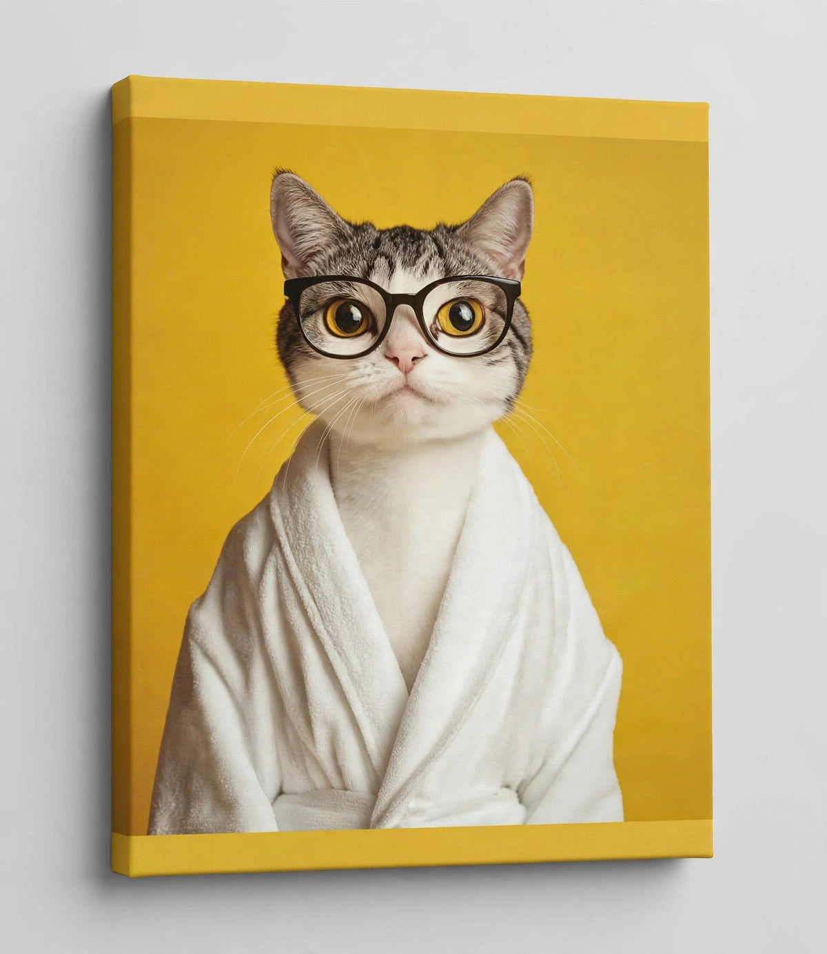 Quadro Personalizado de Pet — Gato de Óculos