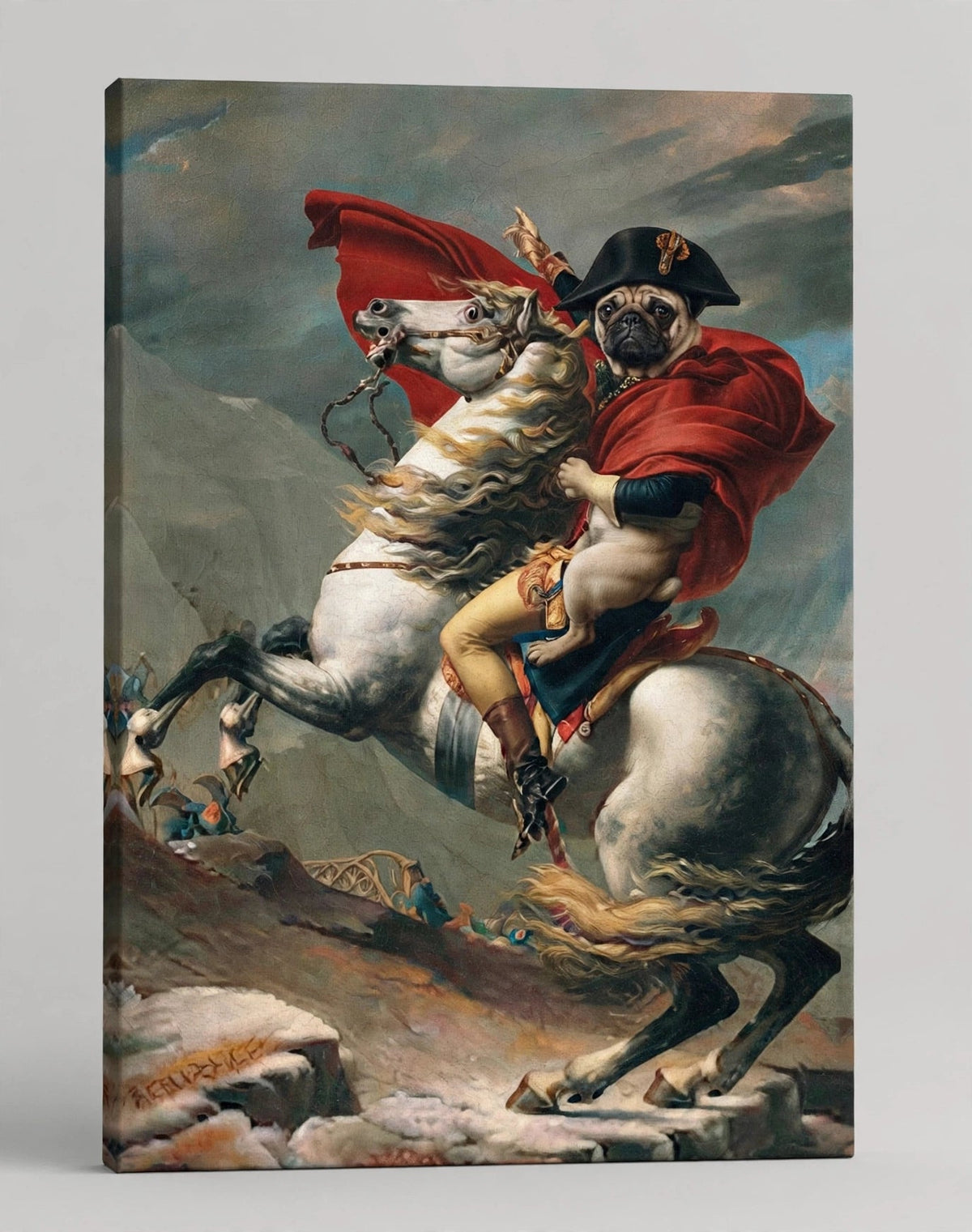 Quadro Personalizado de Pet — Pug General Histórico