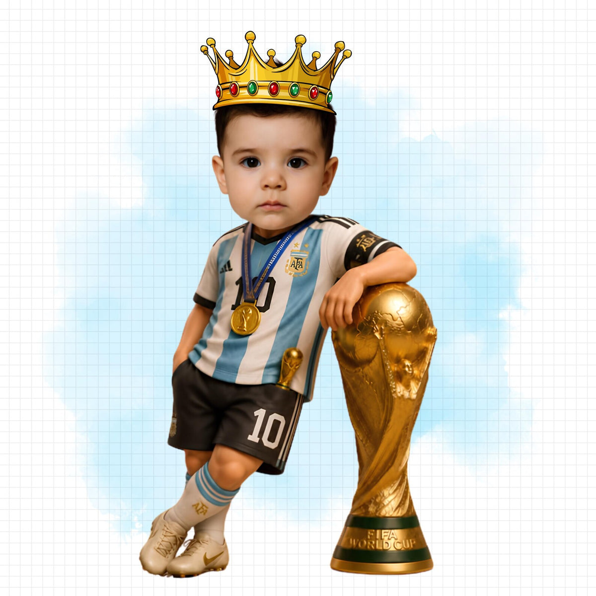 Menino Rei da Copa - Quadro Personalizado