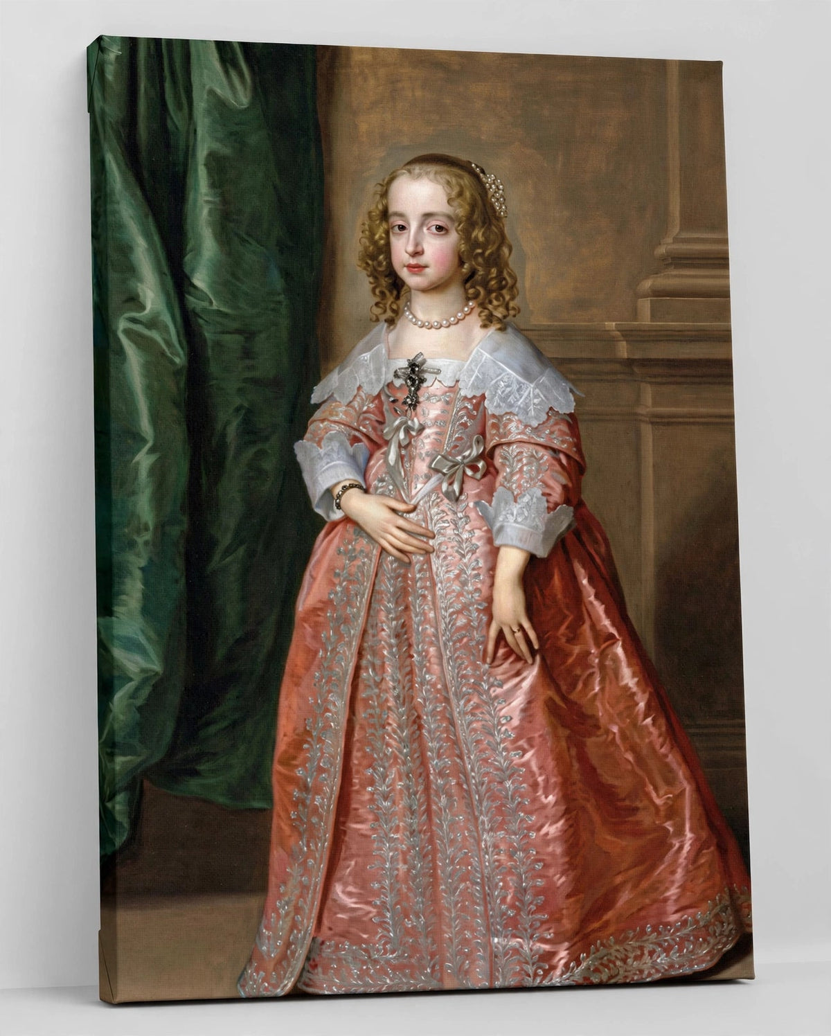 Quadro Infantil Personalizado — Princesa de Vestido Rosa