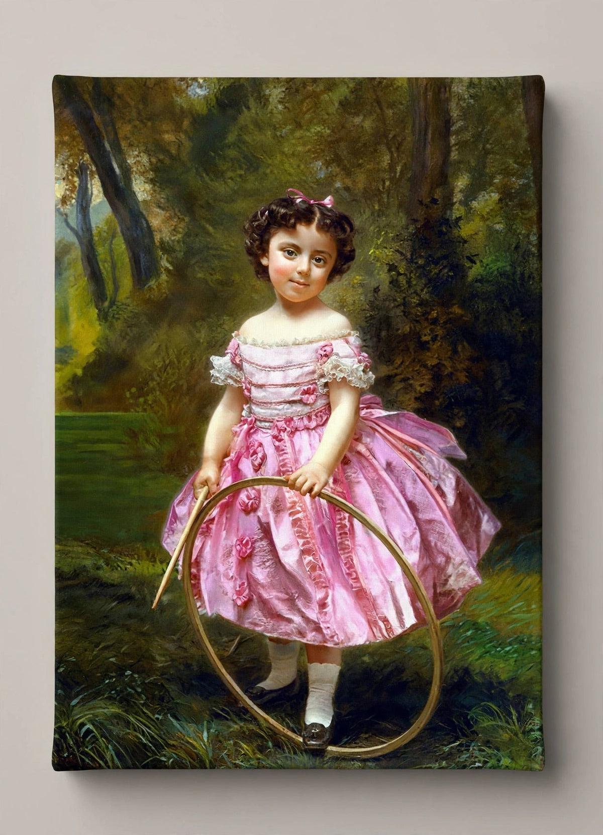 Quadro Infantil Personalizado — Princesa no Jardim Encantado