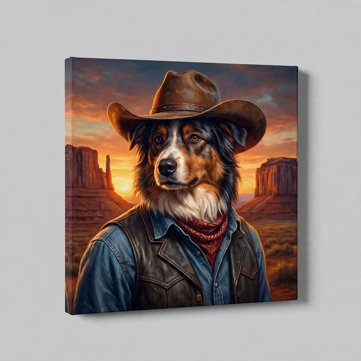 Pioneiro do Oeste — Quadro Personalizado de Cachorro