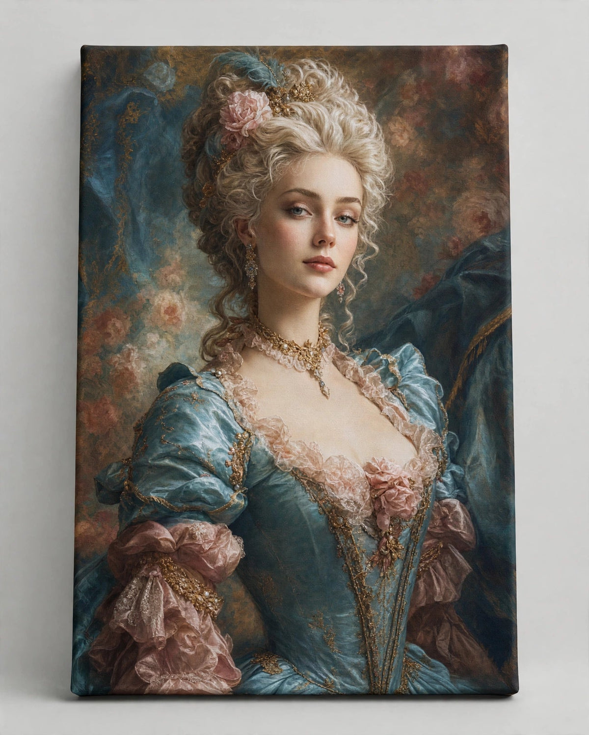 Mulher Dama Rococó — Quadro Personalizado de Mulher