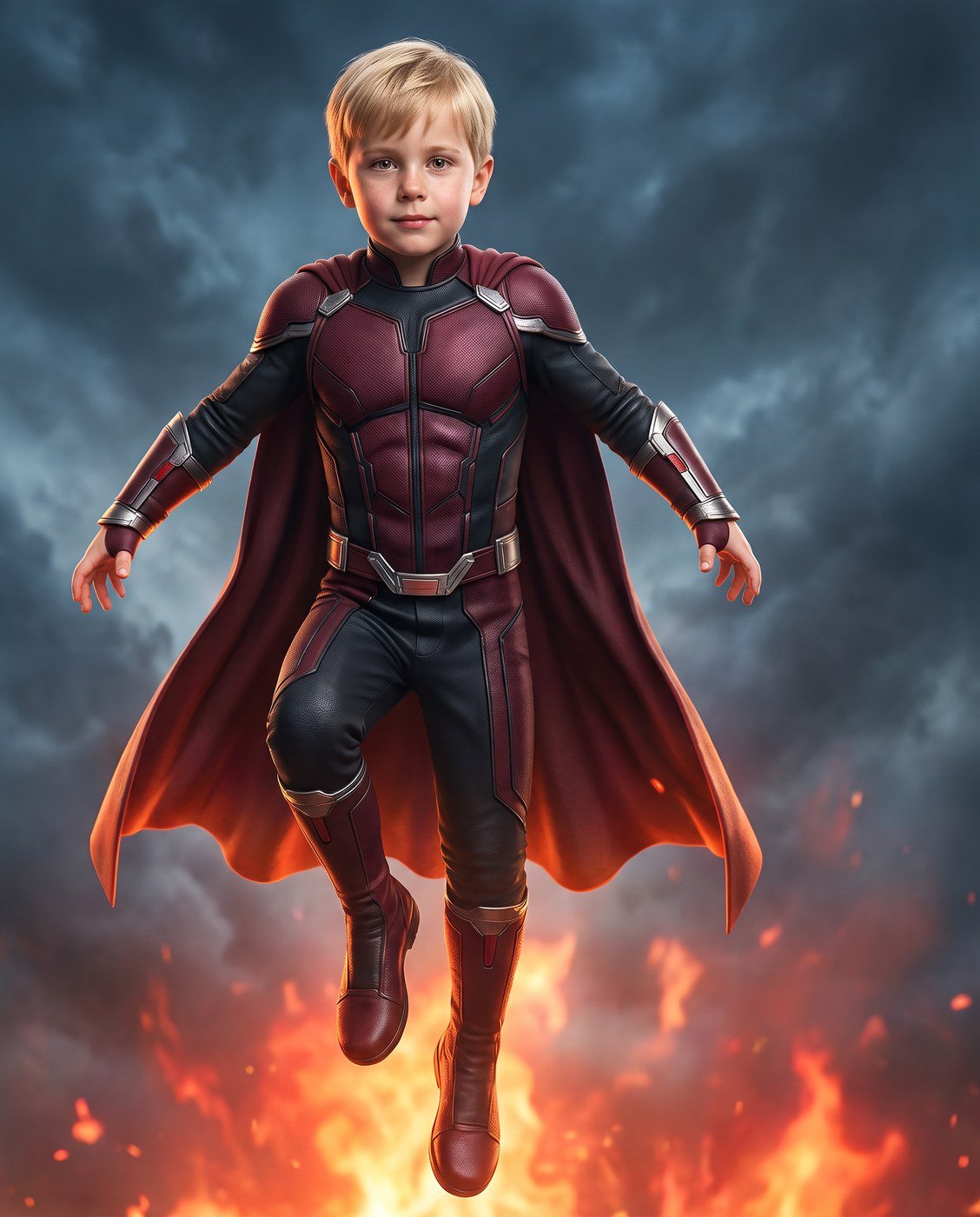 Menino Super-Herói — Quadro Personalizado de Criança