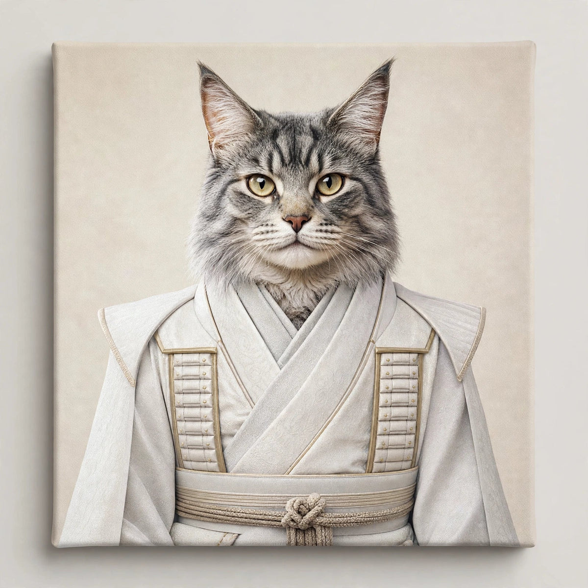 Gato Samurai — Quadro Personalizado de Gato