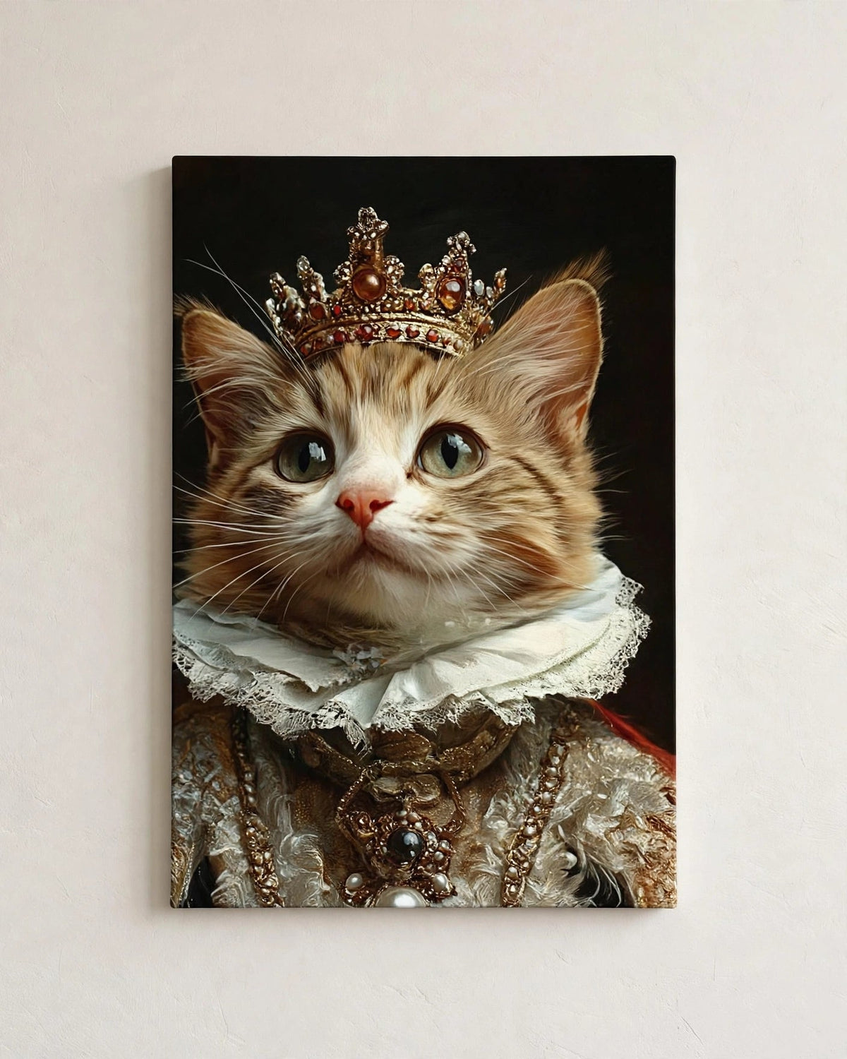 Quadro Personalizado de Pet — Gato Coroado
