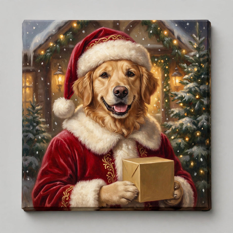 Quadro canvas Magia de Dezembro — Quadro Personalizado de Cachorro - foto principal