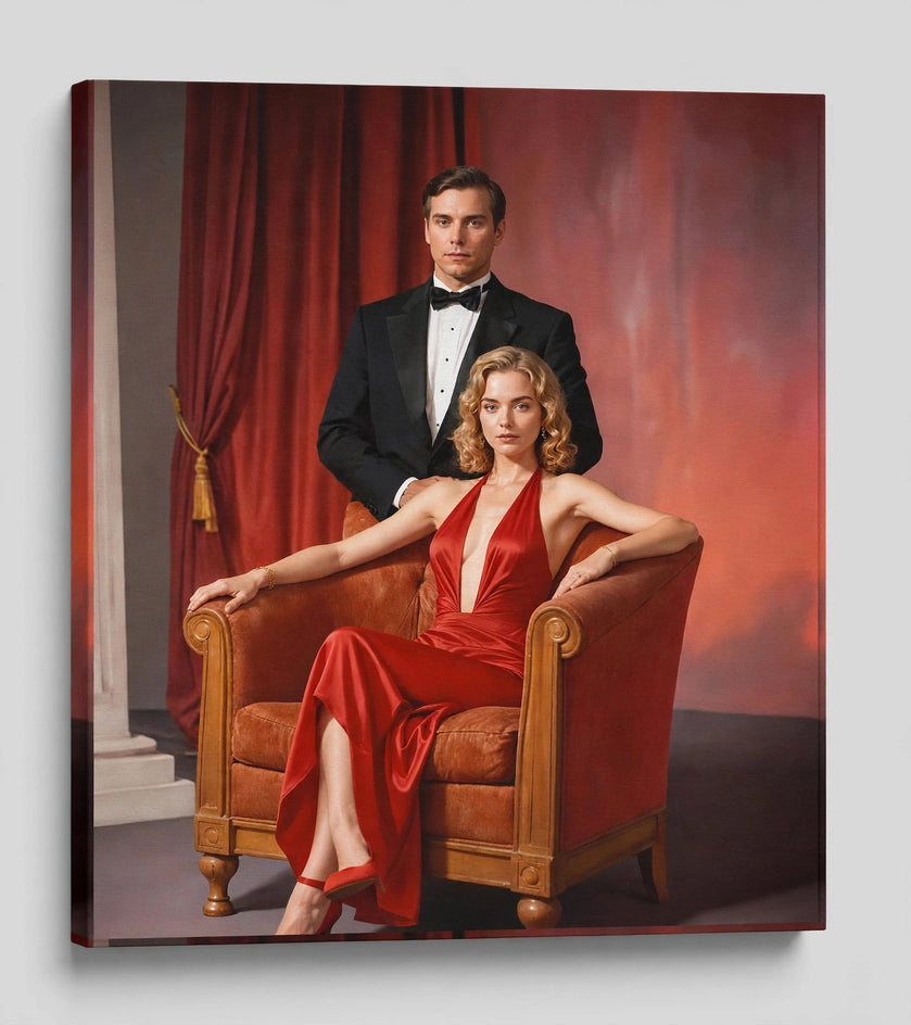 Quadro canvas Quadro Personalizado de Casal — Noite de Gala - foto principal