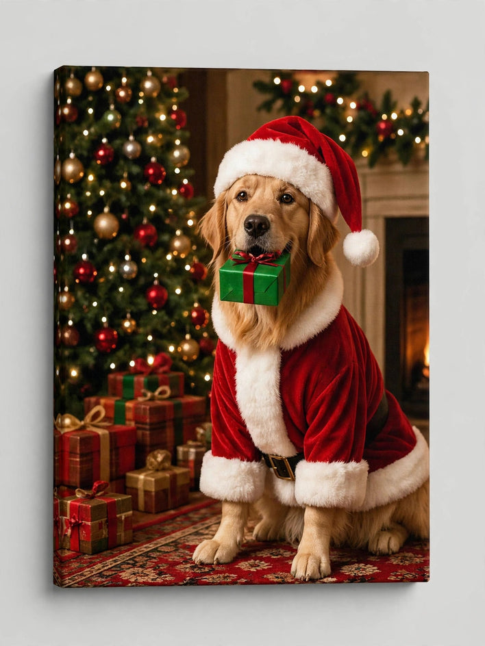 Quadro canvas Quadro de Natal Personalizado — Entregador de Presentes - foto principal