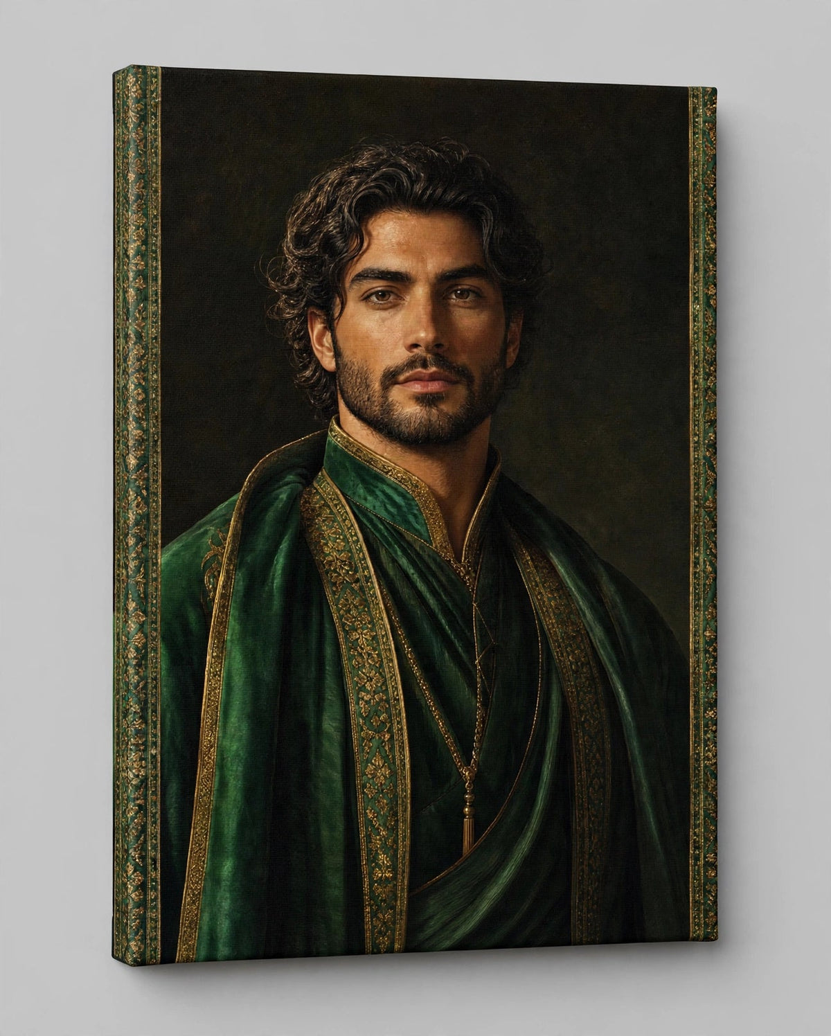 Homem Nobre Esmeralda — Quadro Personalizado de Homem