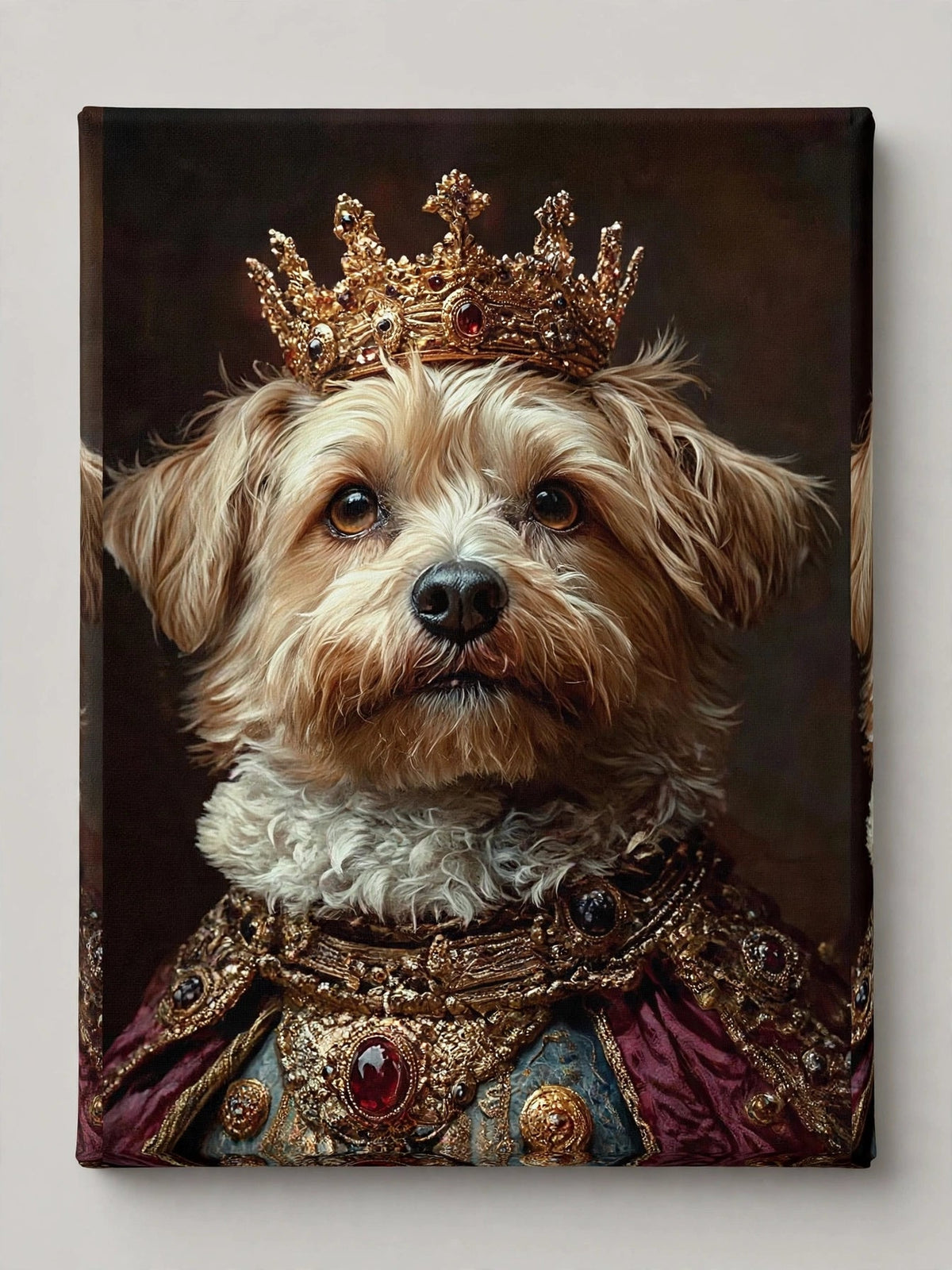 Quadro Personalizado de Pet — Pequeno Rei Coroado