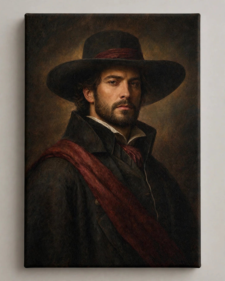 Quadro canvas Homem Cavalheiro Carmesim — Quadro Personalizado de Homem - foto principal