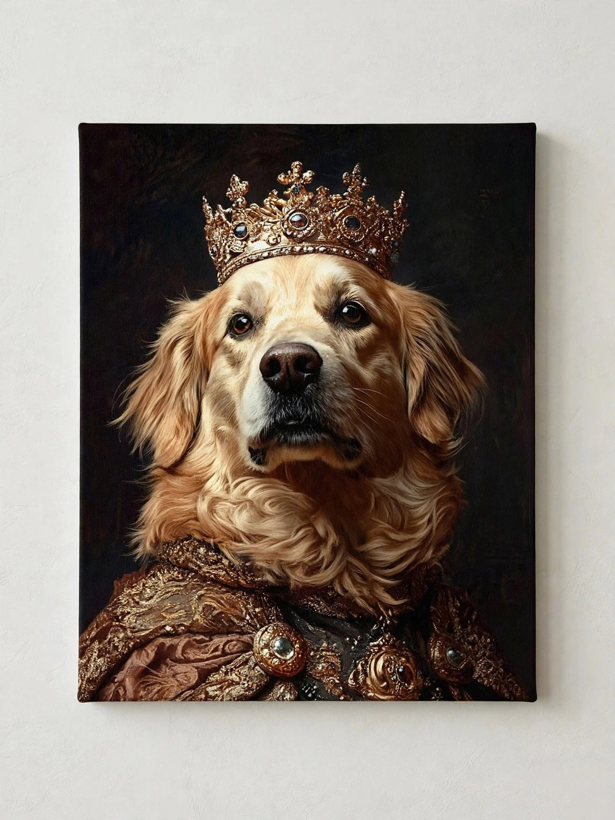 Quadro Personalizado de Pet — Rei de Manto Marrom