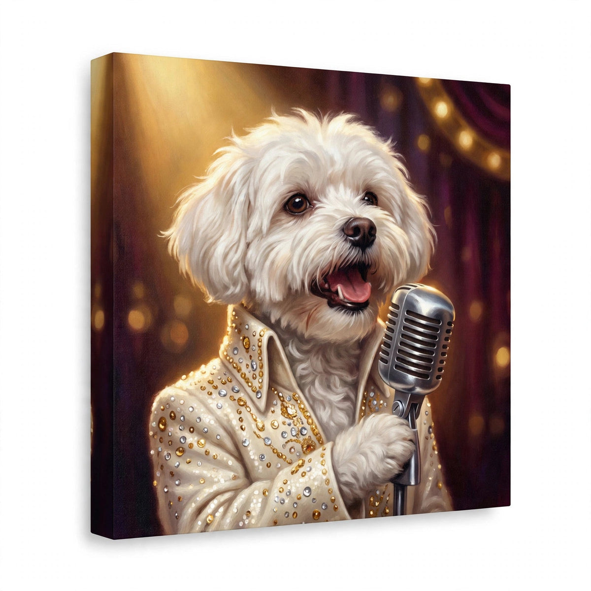 Estrela do Palco — Quadro Personalizado de Cachorro