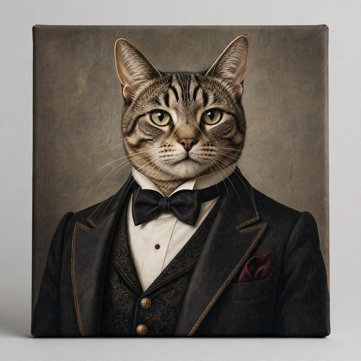 Gato Cavalheiro de Smoking — Quadro Personalizado de Gato