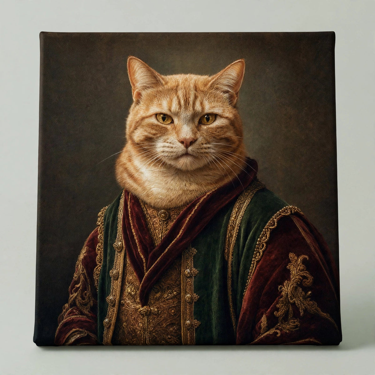 Gato Monarca Real — Quadro Personalizado de Gato