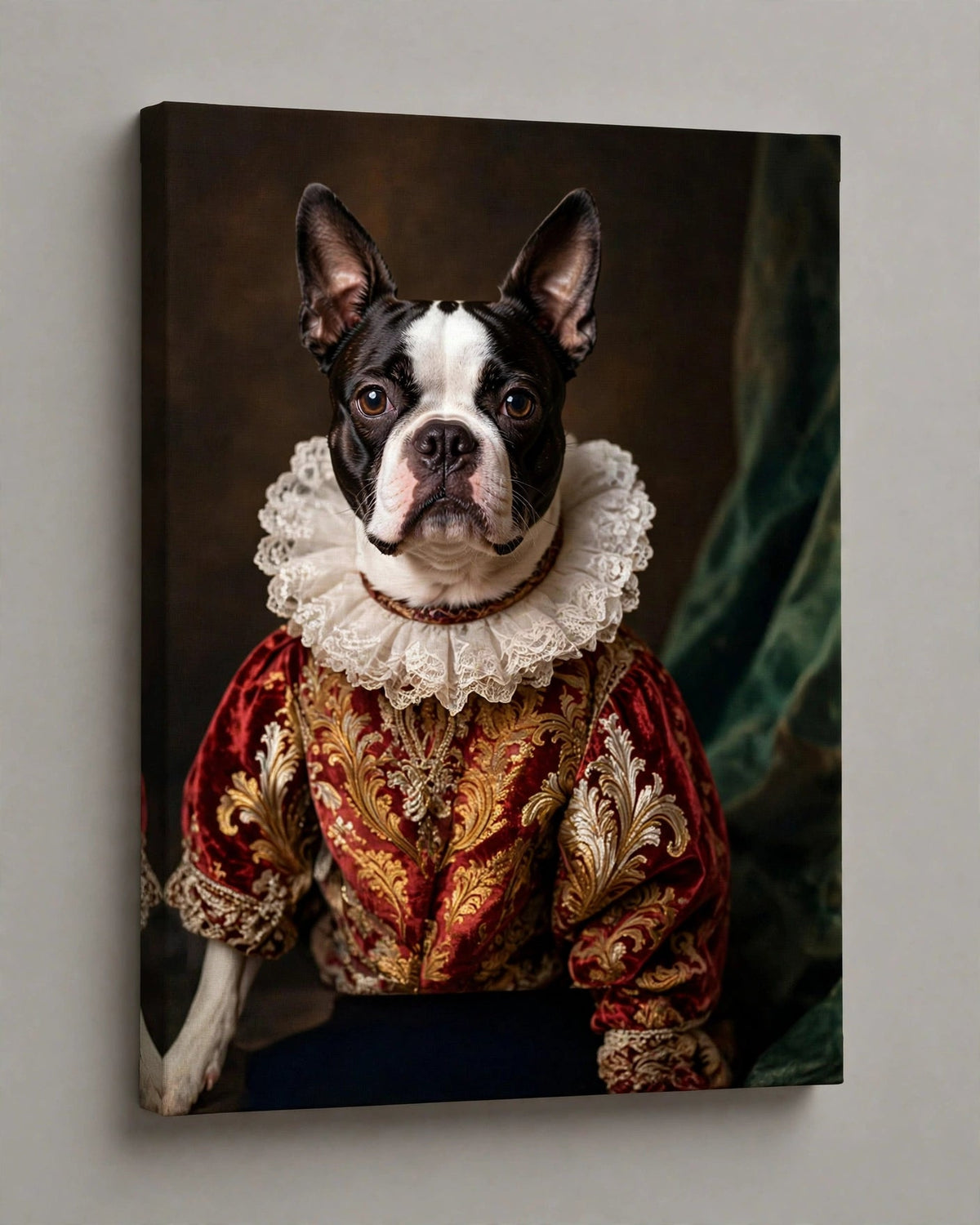 Quadro Personalizado de Pet — Boston de Vermelho