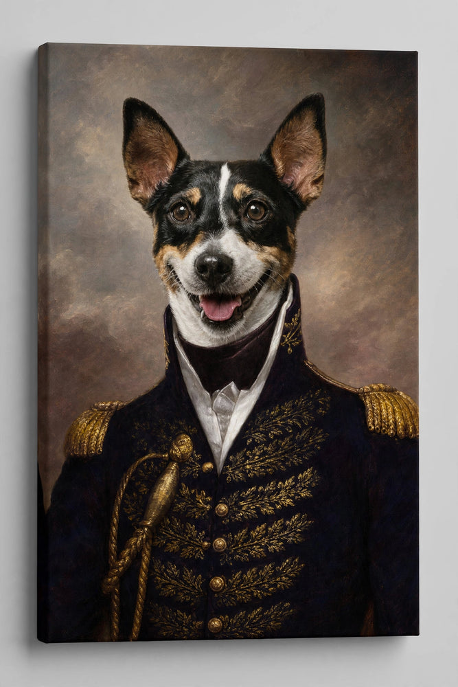 Quadro canvas Conde Elegante — Retrato Real Personalizado para Pet - foto principal