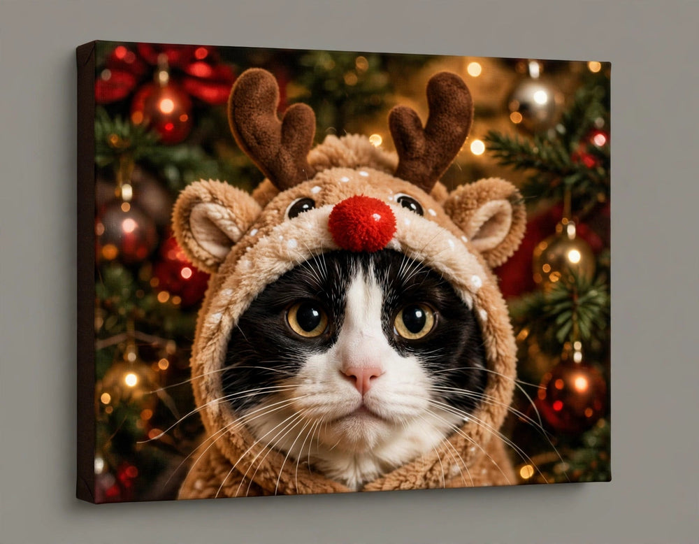 Quadro canvas Quadro de Natal Personalizado — Capuz de Rena - foto principal