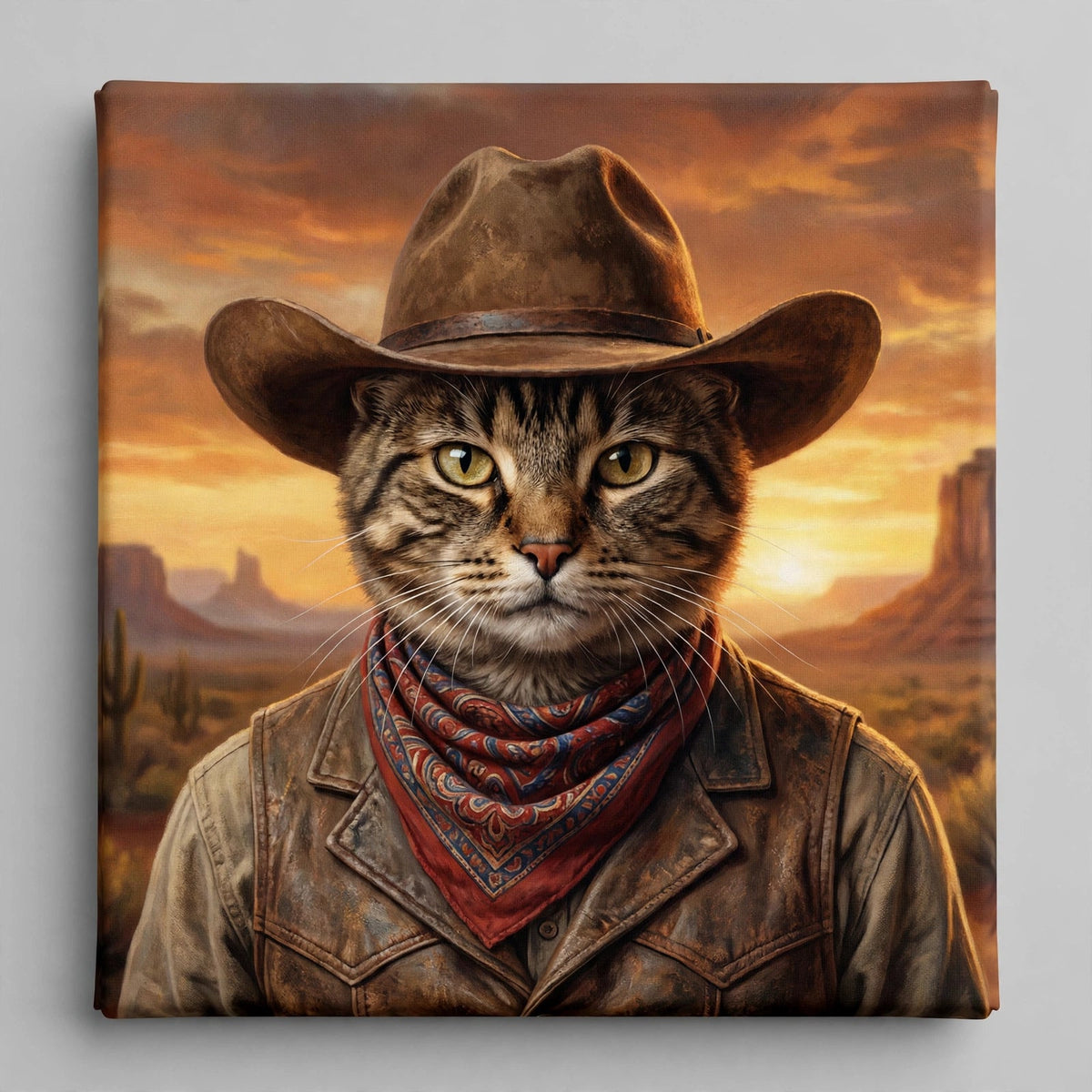 Lenda do Velho Oeste — Quadro Personalizado de Gato