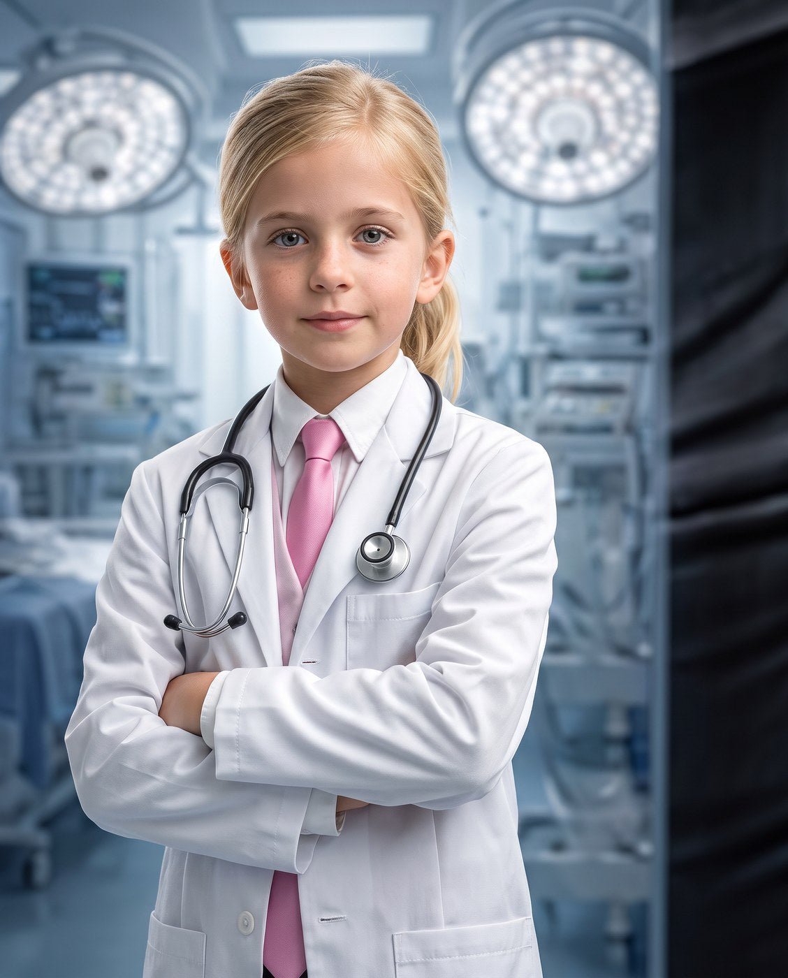 Menina Médica — Quadro Personalizado de Criança