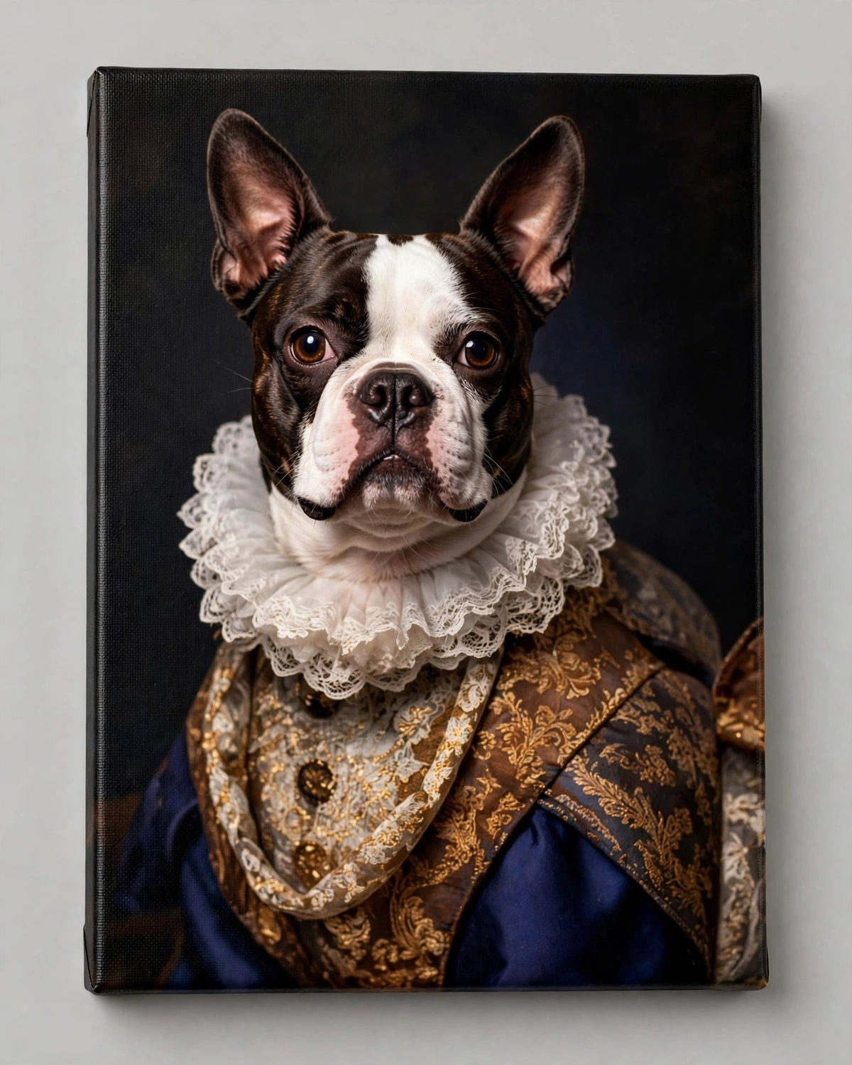 Quadro Personalizado de Pet — Boston Castanho Real