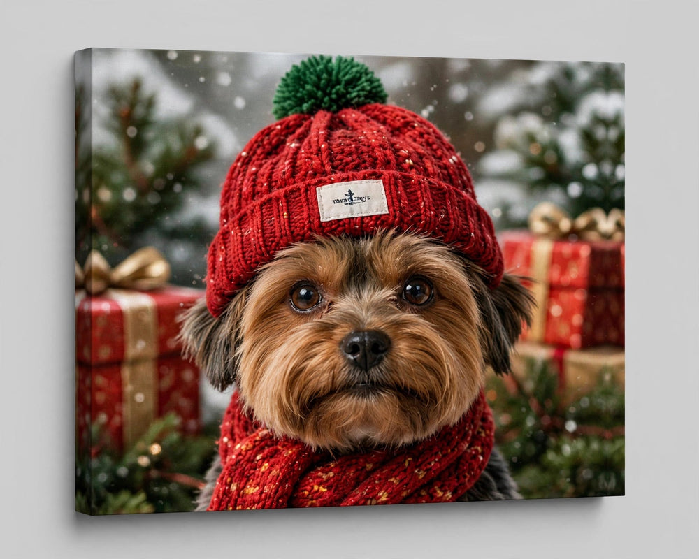 Quadro canvas Quadro de Natal Personalizado — Touca de Tricô - foto principal