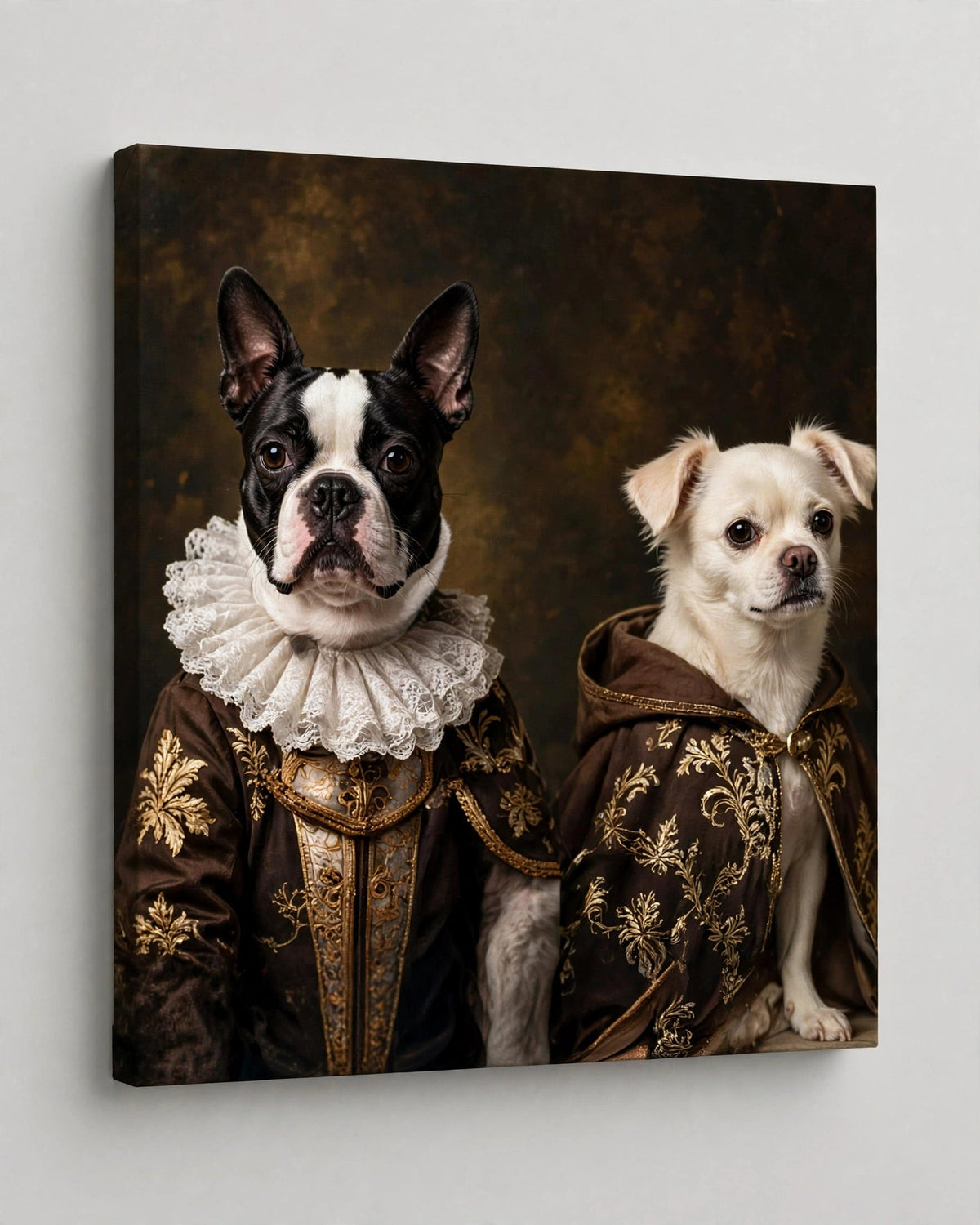 Quadro Personalizado de Pet — Boston de Manto Marrom