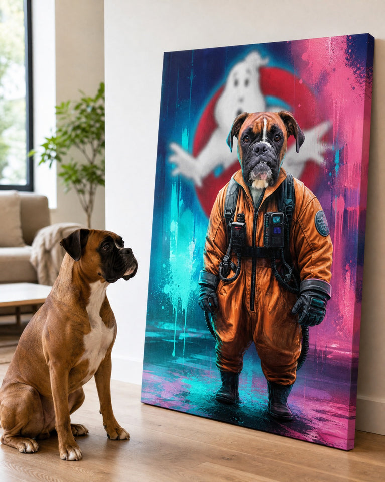 Cachorro Caça-Fantasmas — Quadro Personalizado de Cachorro