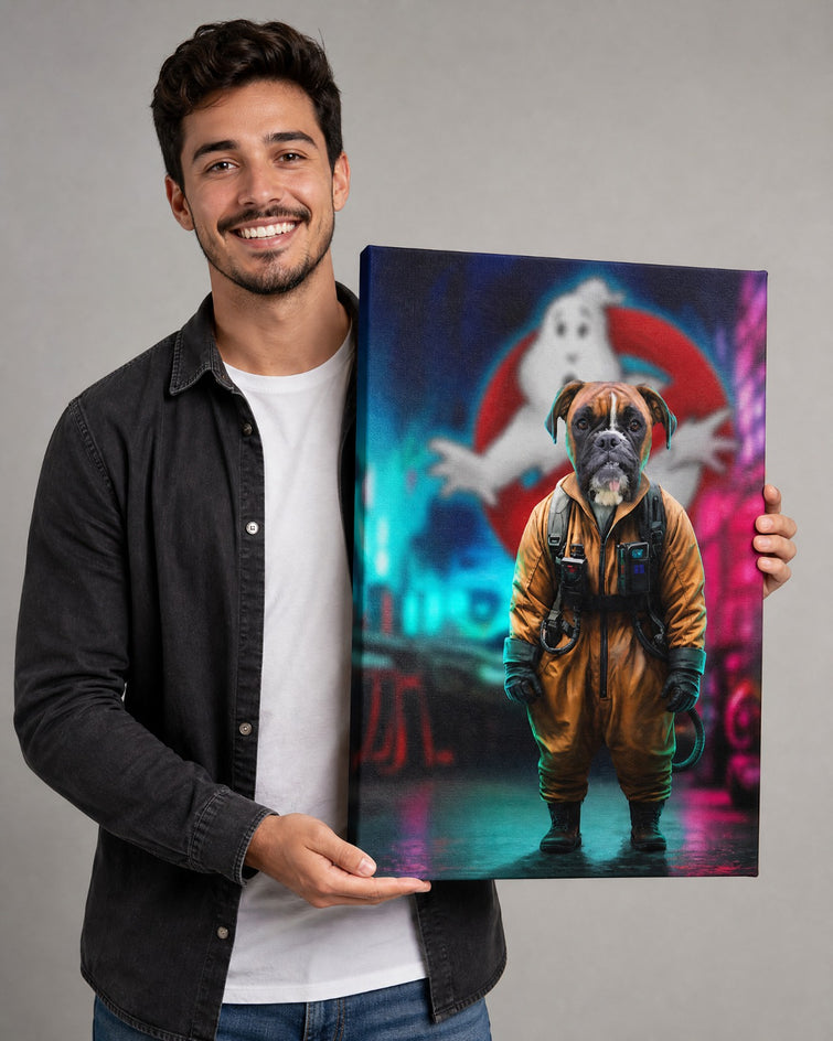 Cachorro Caça-Fantasmas — Quadro Personalizado de Cachorro