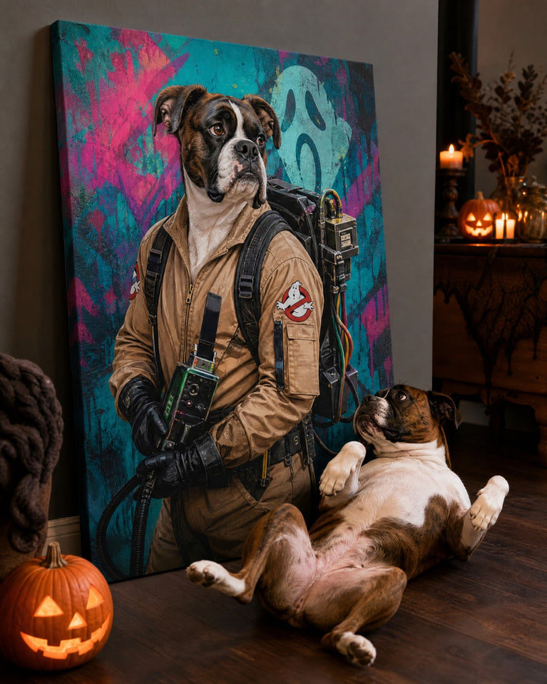 Cachorro Caça-Fantasmas Clássico — Quadro Personalizado de Cachorro