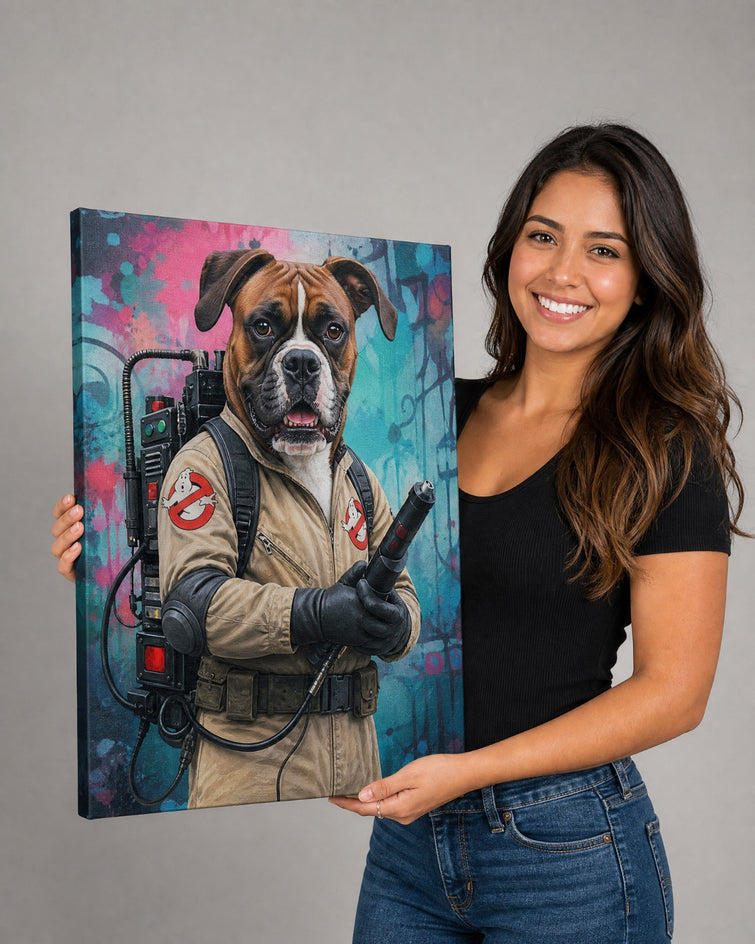 Cachorro Caça-Fantasmas Clássico — Quadro Personalizado de Cachorro