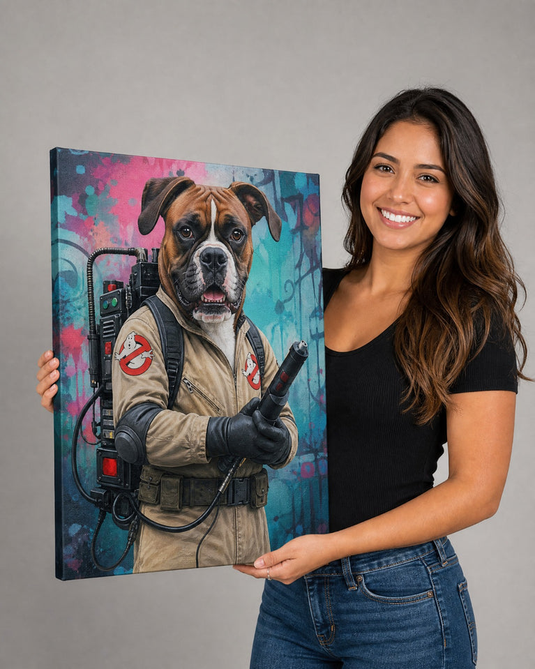 Cachorro Caça-Fantasmas Clássico — Quadro Personalizado de Cachorro