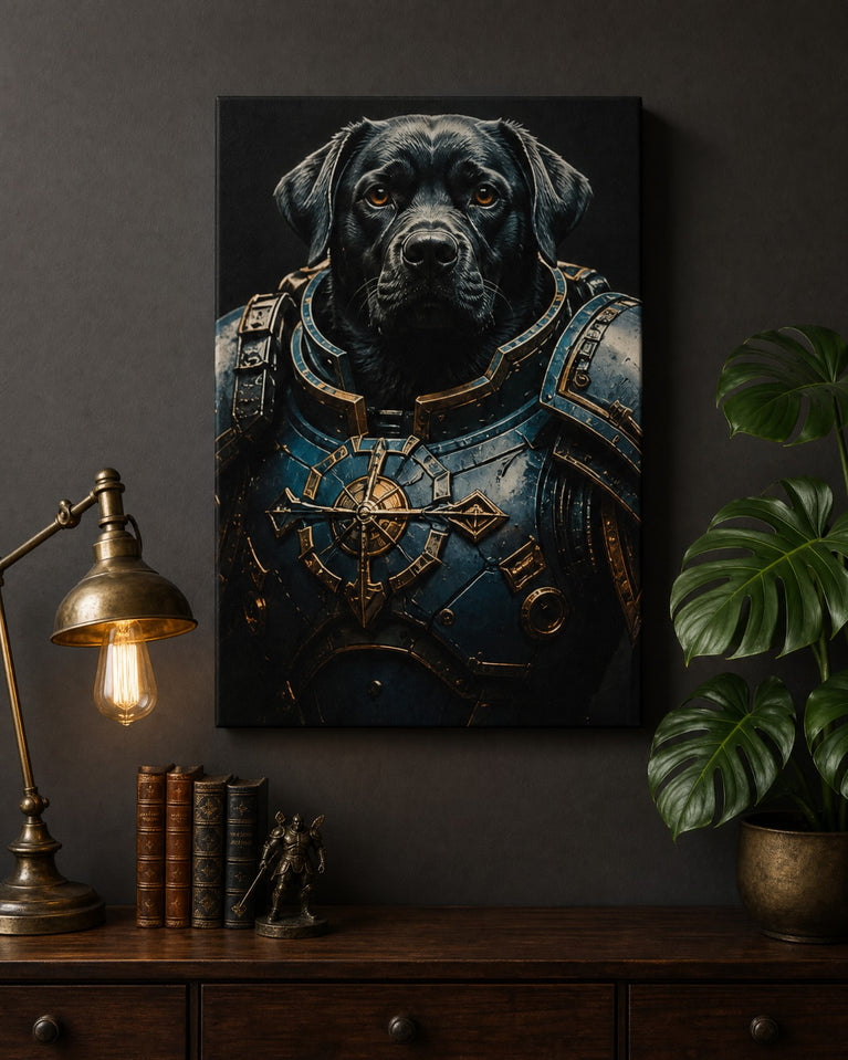 Labrador Guerreiro - Quadro Personalizado de Cachorro