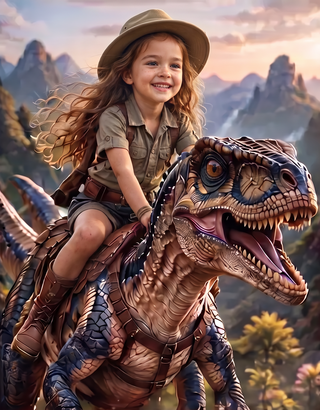 Menina no raptor