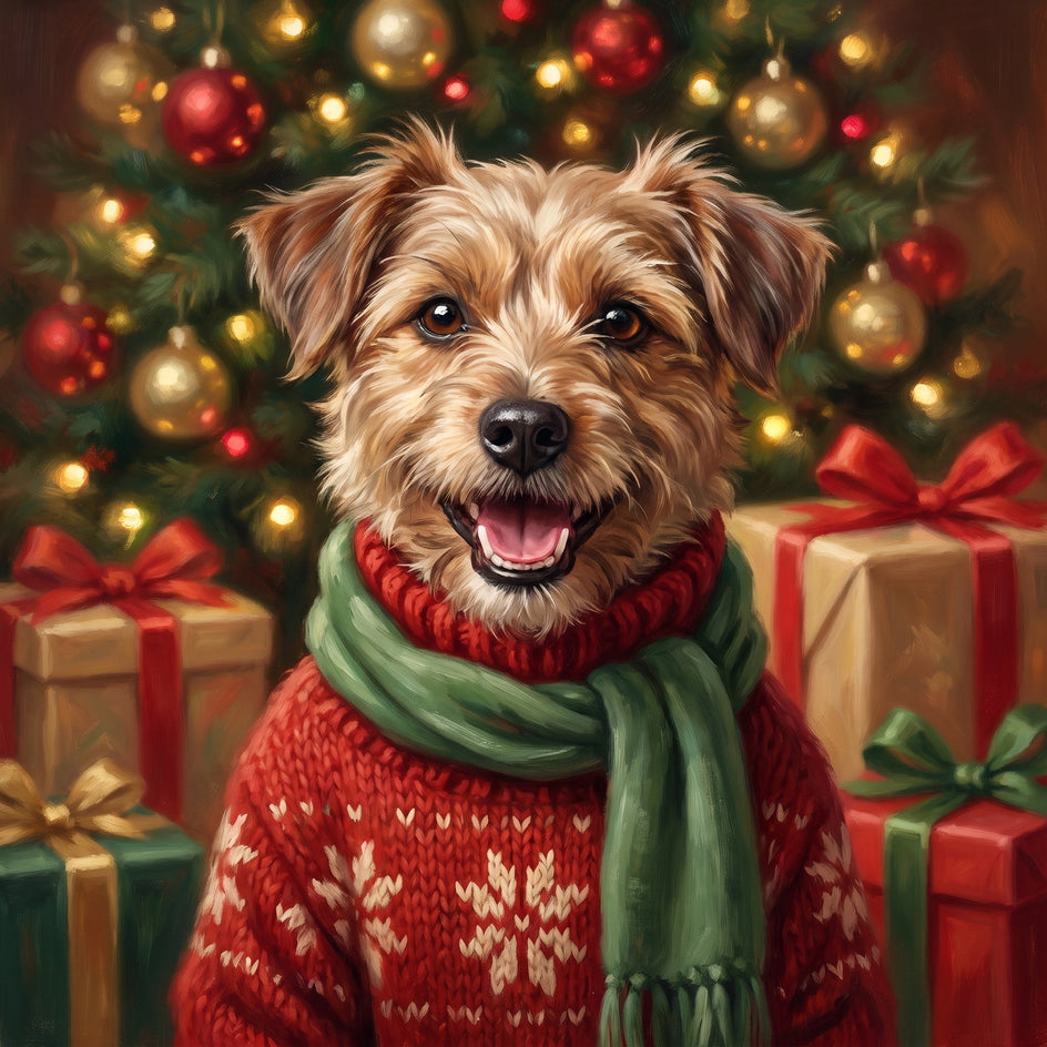 Natal de Patinhas — Quadro Personalizado de Cachorro - SUA FOTO VIROU ARTE