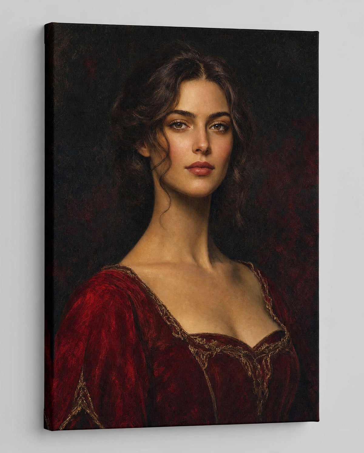 Mulher Dama Carmesim — Quadro Personalizado de Mulher